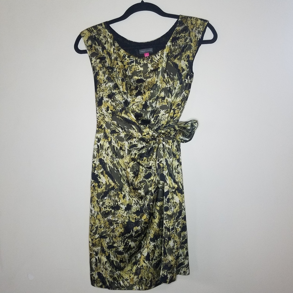 Vince Camuto Side Tie Print Dress